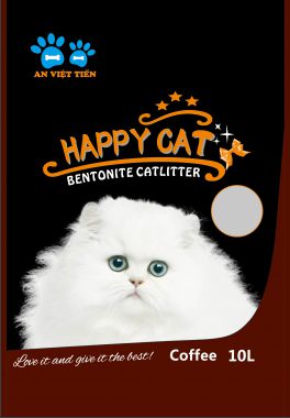 Cát vệ sinh Happy Cat cho mèo 10L Mùi Cafe