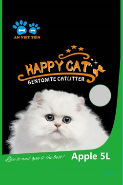 Cát Vệ Sinh Happy Cat Cho Mèo 5L Mùi Táo