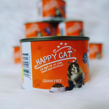 Pate Happy Cat 160g Cho Mèo Thịt Cá Ngừ Và Cá Cơm