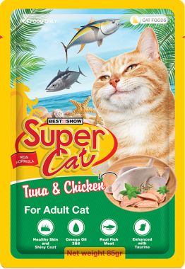 PATE SUPER CAT ADULT TUNA & CHICKEN - 85G