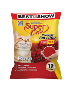CÁT VỆ SINH BEST IN SHOW SUPERCAT CLUMPING CAT LITTER HƯƠNG HOA HỒNG 12L