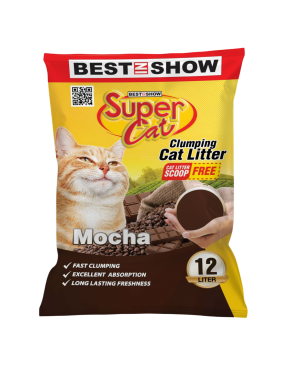 CÁT VỆ SINH BEST IN SHOW SUPERCAT CLUMPING CAT LITTER HƯƠNG CÀ PHÊ 12L